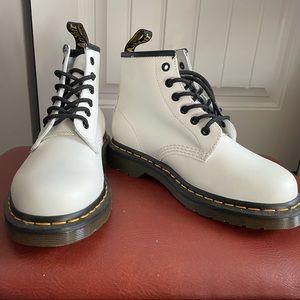 Dr. Martens 101 White Ankle Boot